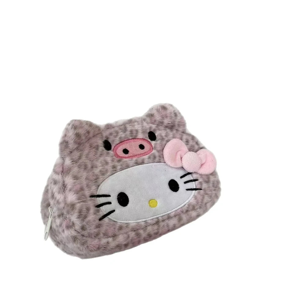 Plush Leopard Kitty Pencil Case