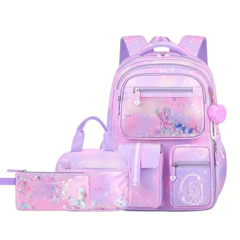 Ergonomic Primary Student Backpack Set