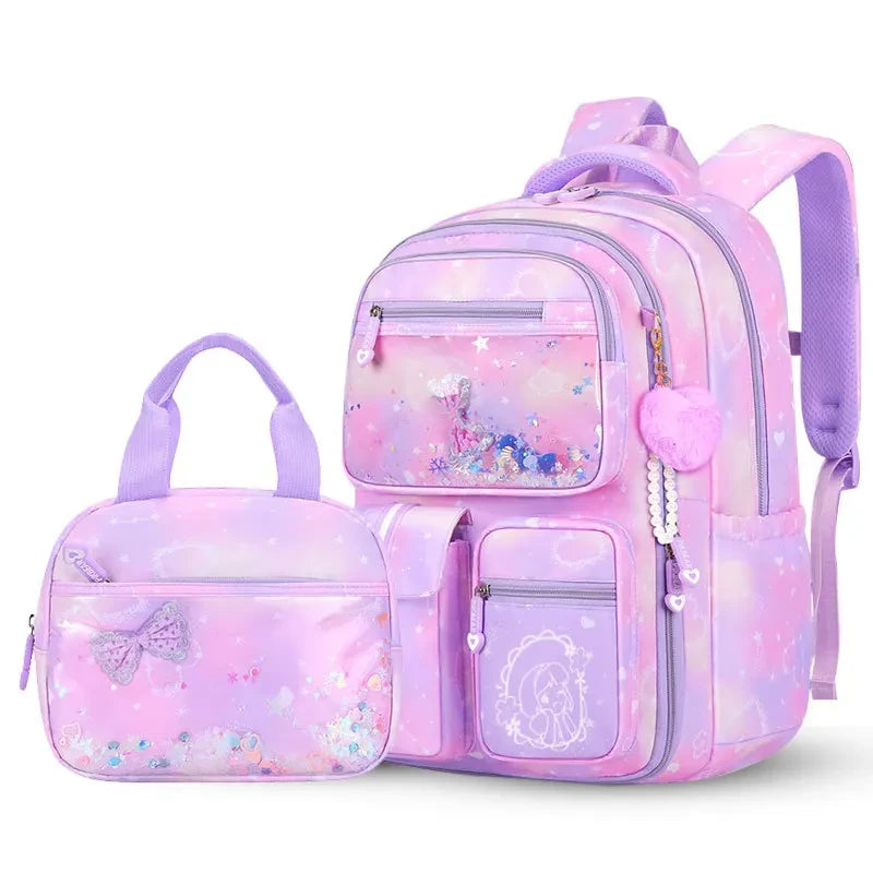 Ergonomic Primary Student Backpack Set