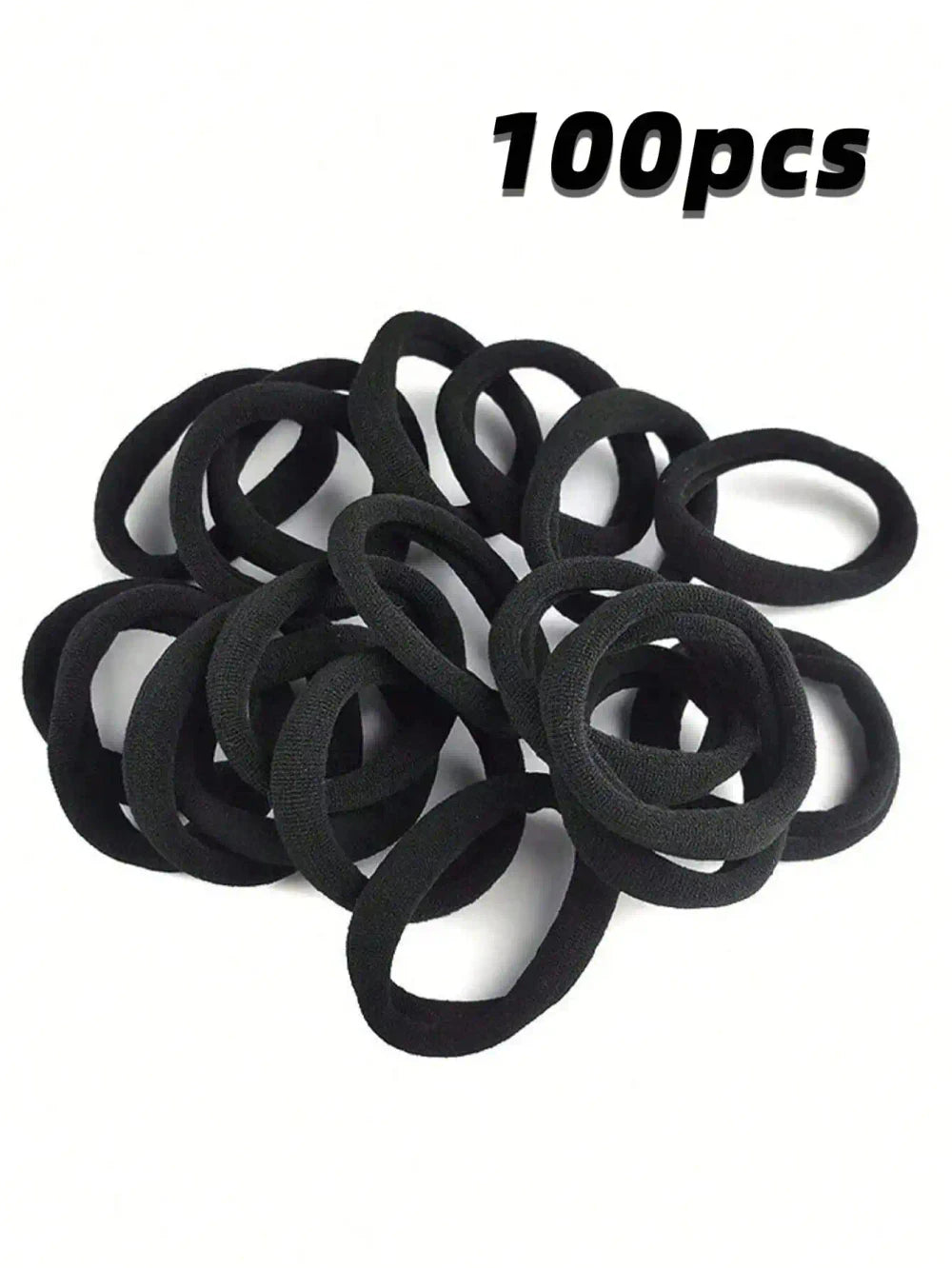 Minimalist Black Fabric Hair Ties