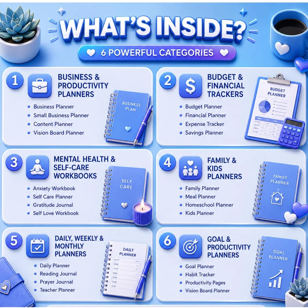 Digital Planner Bundle Canva Templates