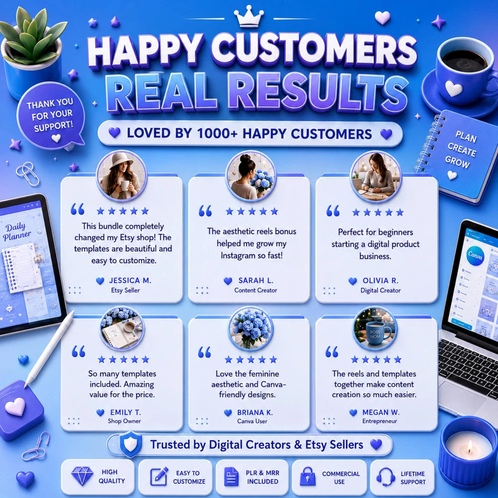 Digital Planner Bundle Canva Templates
