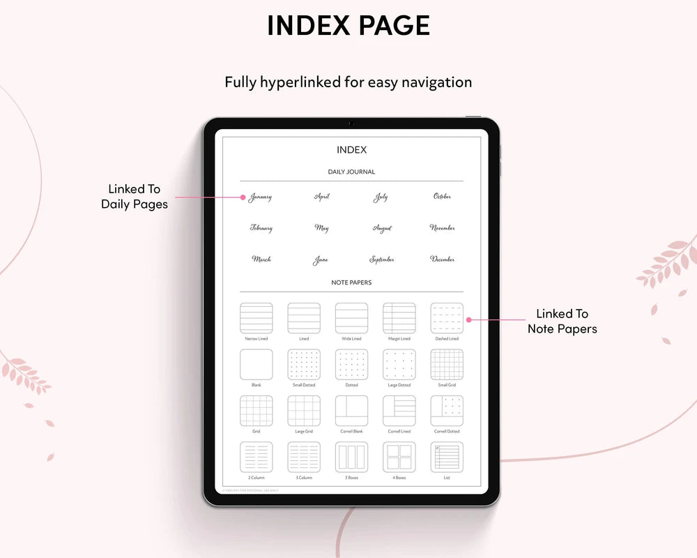 Digital iPad Journal Notebook