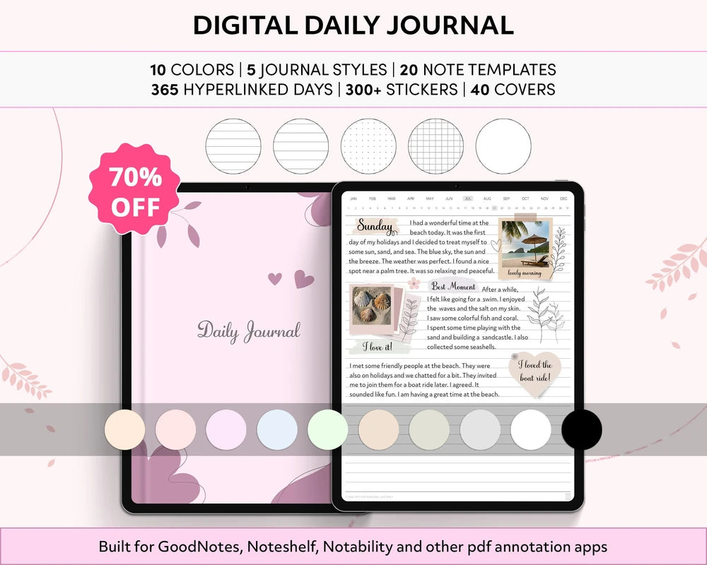 Digital iPad Journal Notebook