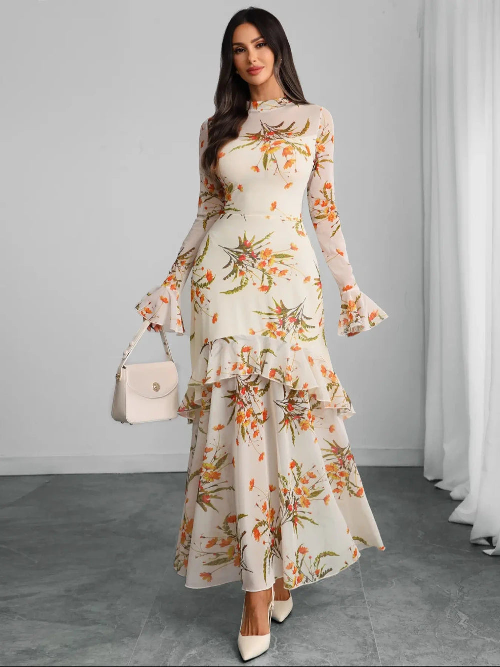 Vintage Floral Gothic Dress