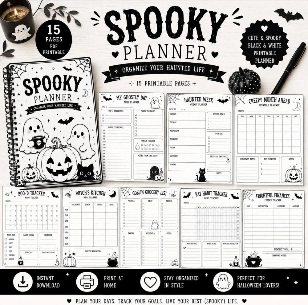 Spooky Printable Planner
