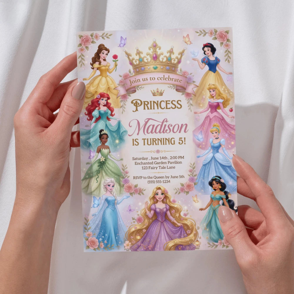 Princess Birthday Invitation Template