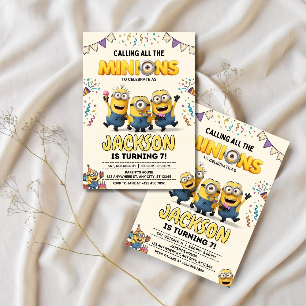 Minions Birthday Invitation Template