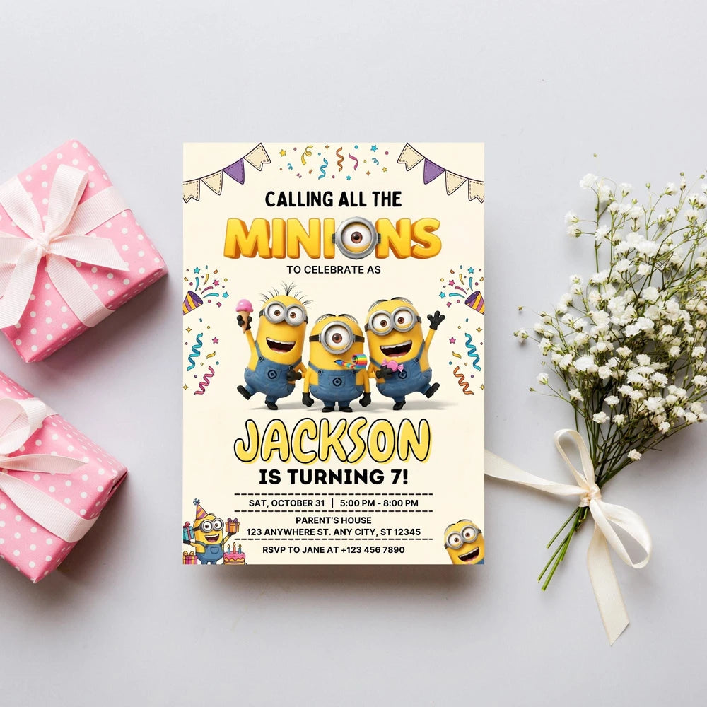 Minions Birthday Invitation Template