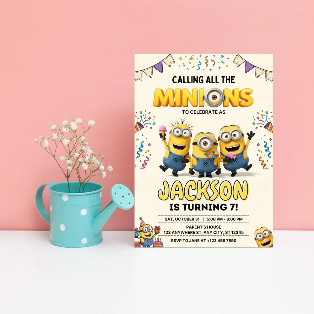 Minions Birthday Invitation Template