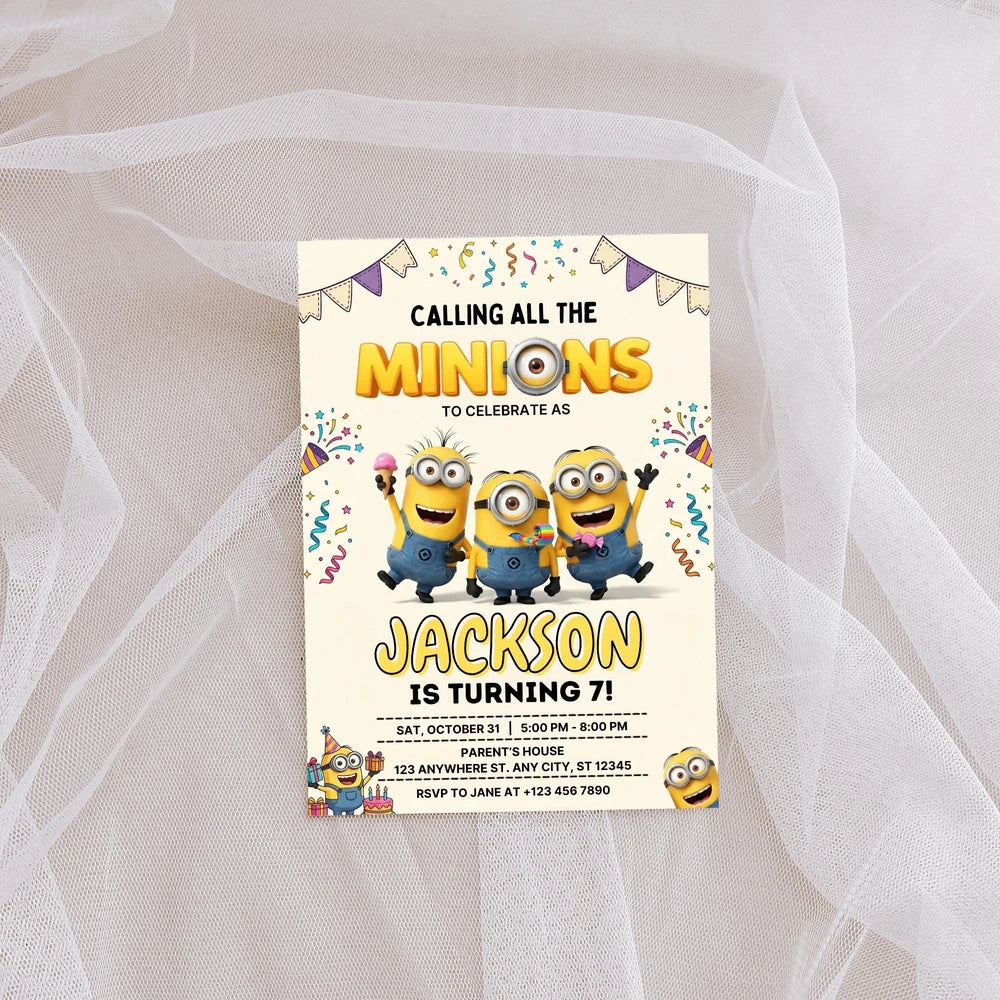 Minions Birthday Invitation Template