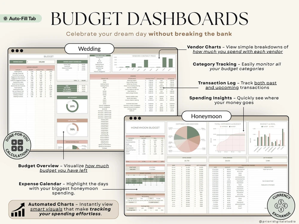 Digital Wedding Planner Spreadsheet